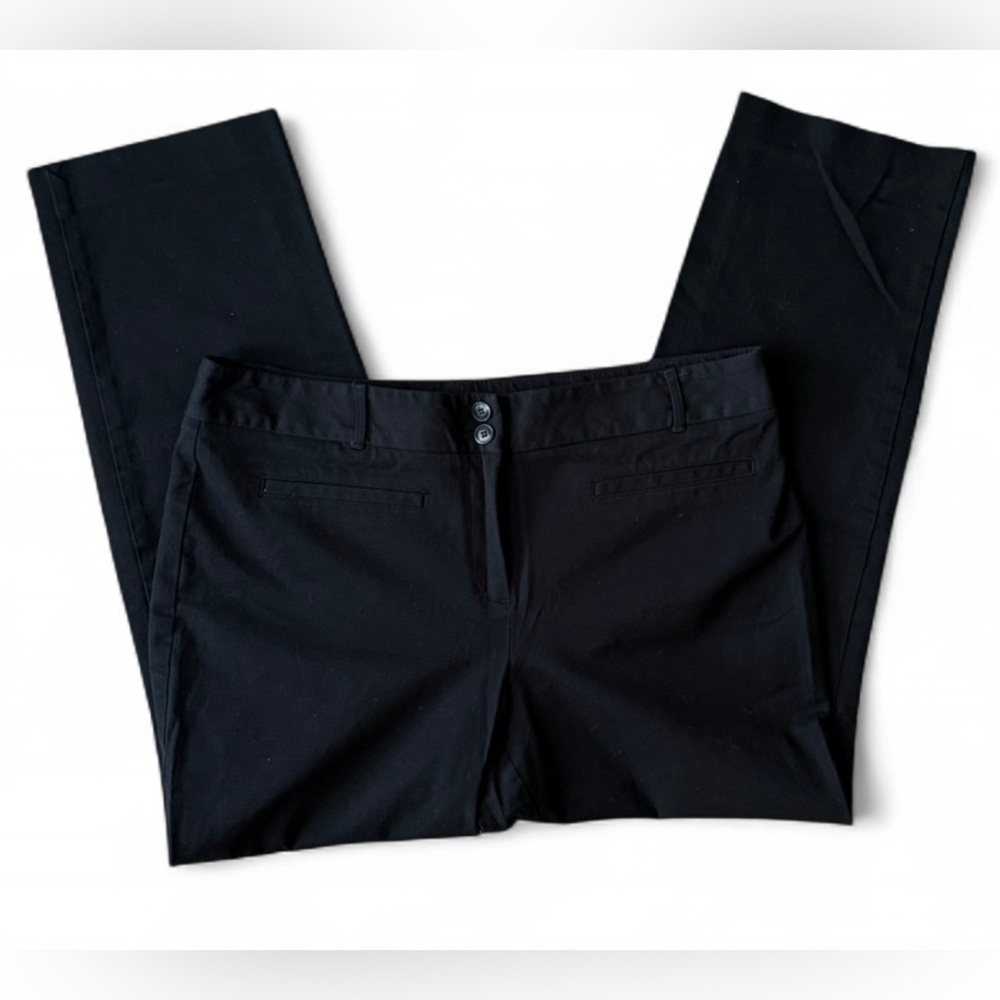 Charter Club NWT Lexington Straight-Leg Pants 12 Petite Black - Picture 3 of 7